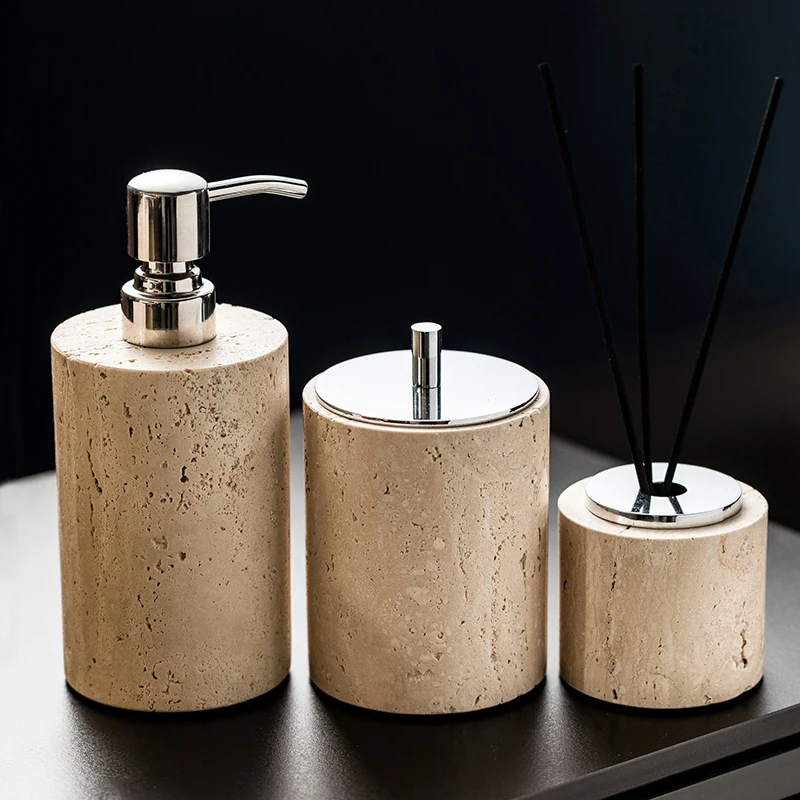 【Doğal】Bej Traverten Banyo Set - Reed Diffuser Set incelemesi ve fiyatı